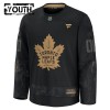 Dresovi Toronto Maple Leafs 2024-25 Fanatics Military Appreciation Practice Custom Crno - Dječji